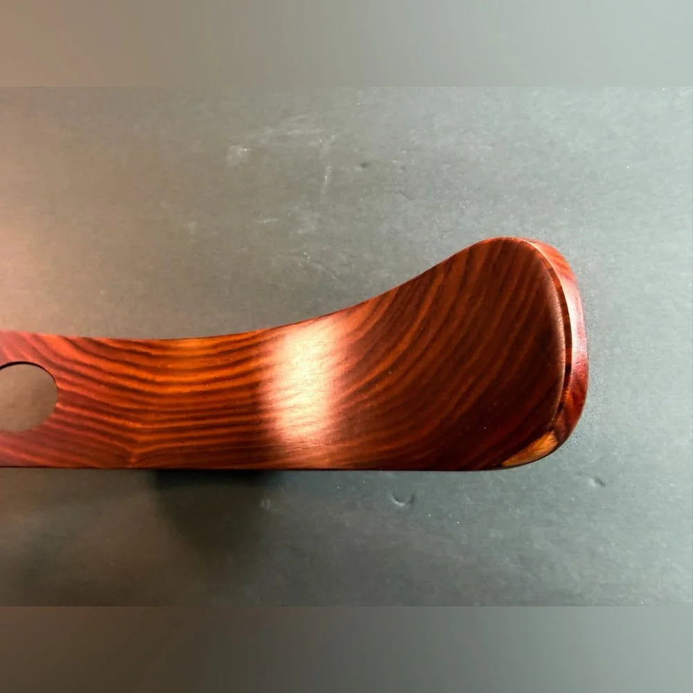 Exotic Wood Balance Wine Bottle Holder Two-Tone Burl Cocobolo Style Handmade